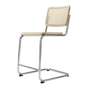 Thonet - S 32 VHT Chaise de bar SH 64 cm, chrome / hêtre na…