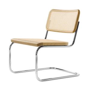 Thonet - S 32 VL Chaise Lounge, chrome / chêne laqué avec b…