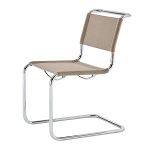 Thonet - S 33 V chaise, chrome / gris jaune (tissu Gabriel…