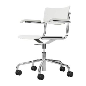 Thonet - S 43 FDR Chaise de bureau avec accoudoirs, chrome…