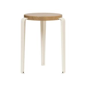 TipToe - LOU Tabouret, chêne naturel / cream white