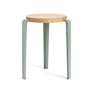TipToe - LOU Tabouret, chêne naturel / eucalyptus gris