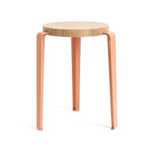 TipToe - LOU Tabouret, chêne naturel / ash pink