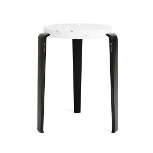 TipToe - LOU Tabouret Venezia, plastique recyclé / noir gra…
