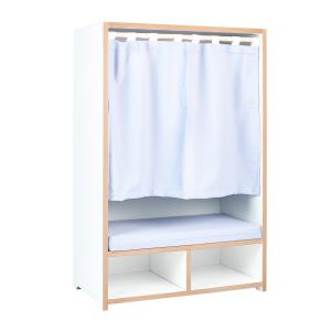 Tojo - Nische Banc et retraite pour enfants, blanc / hêtre