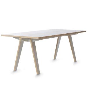 Tojo - steck Table de salle à manger, 200 x 90 cm, blanc