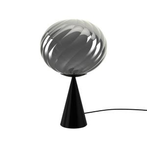 Tom Dixon - Whirl Cone Fat LED lampe de table, argent / noir