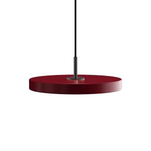 UMAGE - Asteria Mini lampe LED suspendue, noir / ruby red
