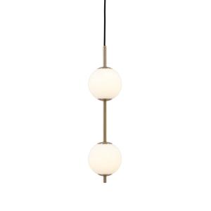 UMAGE - Audrey 2 LED Suspension, laiton / verre opale