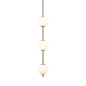 UMAGE - Audrey 3 LED Lampe suspendue, laiton / verre opale