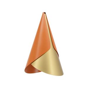 UMAGE - Cornet Abat-jour, laiton / nuance orange