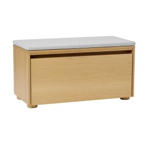 UMAGE - Hideaway Banc de rangement, placage chêne / sterlin…