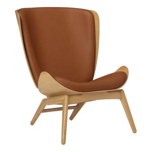 UMAGE - The Reader Fauteuil, chêne naturel / aspect cuir co…