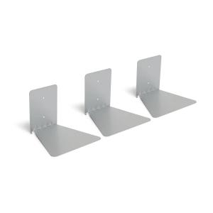 Umbra - Conceal Porte-livres grand, argent (lot de 3)