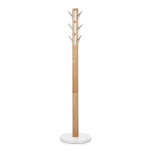 Umbra - Porte-manteau à rabat, blanc / nature