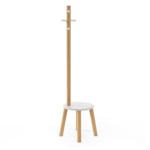 Umbra - Pillar Tabouret / portemanteau, blanc / naturel