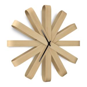 Umbra - Ribbonwood Horloge murale, hêtre naturel