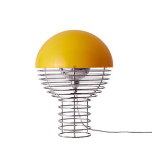 Verpan - Wire Lampe de table Ø 30 cm, chrome / jaune