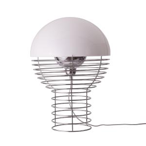 Verpan - Wire Lampe de table Ø 40 cm, chrome / blanc