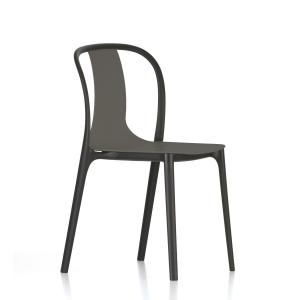Vitra - Chaise Plastic Belleville, noir intense / basalte