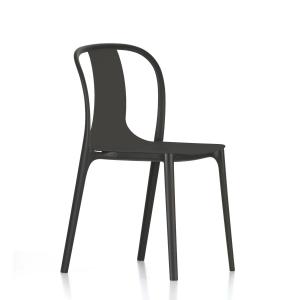 Vitra - Chaise Plastic Belleville, noir intense / noir inte…