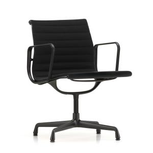 Vitra - Chaise ea 103 enduite noir foncé avec accoudoirs, h…