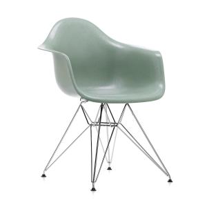 Vitra - Fauteuil eames en fibre de verre dar, chromé / eame…