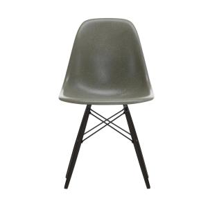 Vitra - Side Chair Eames en fibre de verre DSR, noir érable…