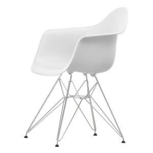 Vitra - Eames Plastic Armchair DAR RE, chromé / blanc coton…