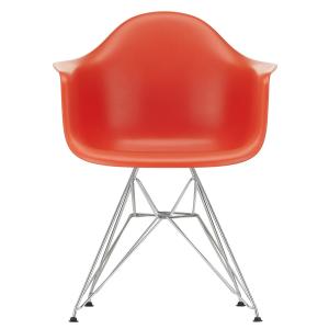 Vitra - Eames Plastic Armchair DAR RE, chromé / poppy red (…
