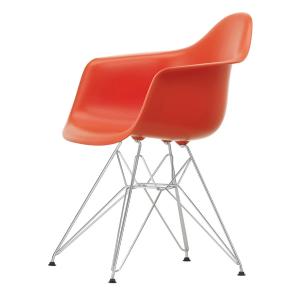 Vitra - Eames Plastic Armchair DAR RE, chromé / poppy red (…
