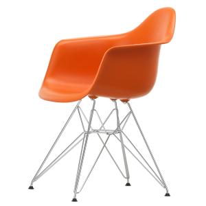 Vitra - Eames Plastic Armchair DAR RE, chromé / orange roui…