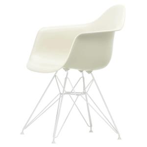 Vitra - Eames Plastic Armchair DAR RE, blanc / galet (patin…