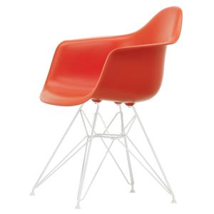 Vitra - Eames Plastic Armchair DAR RE, blanc / poppy red (p…