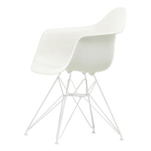 Vitra - Eames Plastic Armchair DAR, blanc / blanc (patins e…