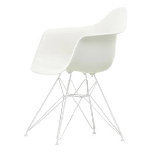 Vitra - Eames Plastic Armchair DAR, blanc / blanc (patins e…