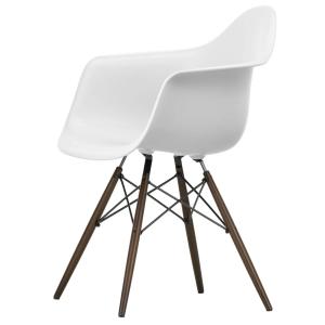 Vitra - Eames Plastic Armchair DAW RE, érable foncé / blanc…