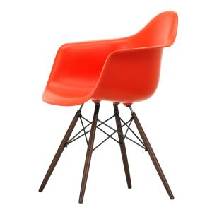 Vitra - Eames Plastic Armchair DAW RE, érable foncé / poppy…