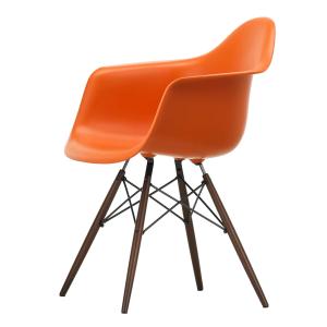 Vitra - Eames Plastic Armchair DAW RE, érable foncé / orang…