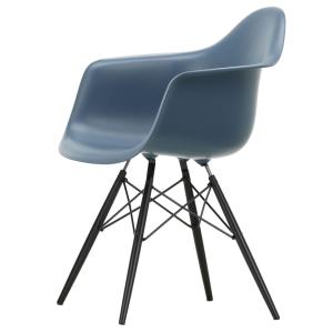 Vitra - Eames Plastic Armchair DAW RE, érable noir / bleu m…