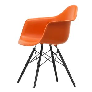 Vitra - Eames Plastic Armchair DAW RE, érable noir / orange…