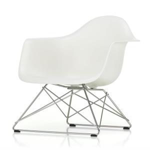 Vitra - Eames Plastic Armchair LAR, chromé / blanc (patins…