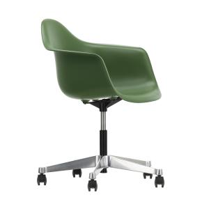 Vitra - Eames Plastic Armchair PACC RE, poli / forest, roul…