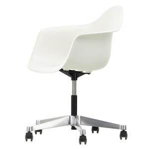 Vitra - Eames Plastic Armchair PACC, poli / blanc, roulette…