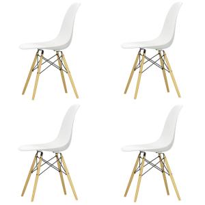 Vitra - Eames Plastic Side Chair DSW, érable jaunâtre / bla…
