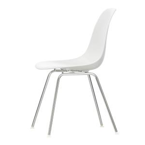 Vitra - Eames Plastic Side Chair DSX, chromé / blanc (patin…