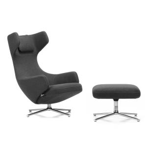Vitra - Grand Repos Fauteuil et Ottoman, Cosy 2 gris (10 cl…