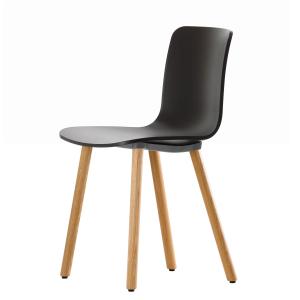 Vitra - Chaise Hal RE Wood, basic dark / chêne naturel, pat…