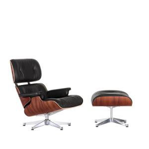 Vitra - Lounge Chair & Ottoman, poli, palissandre de Santos…