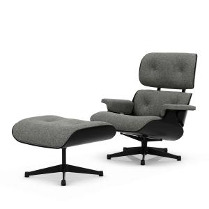 Vitra - Lounge Chair & Ottoman, noir, châtaignier noir, Nub…